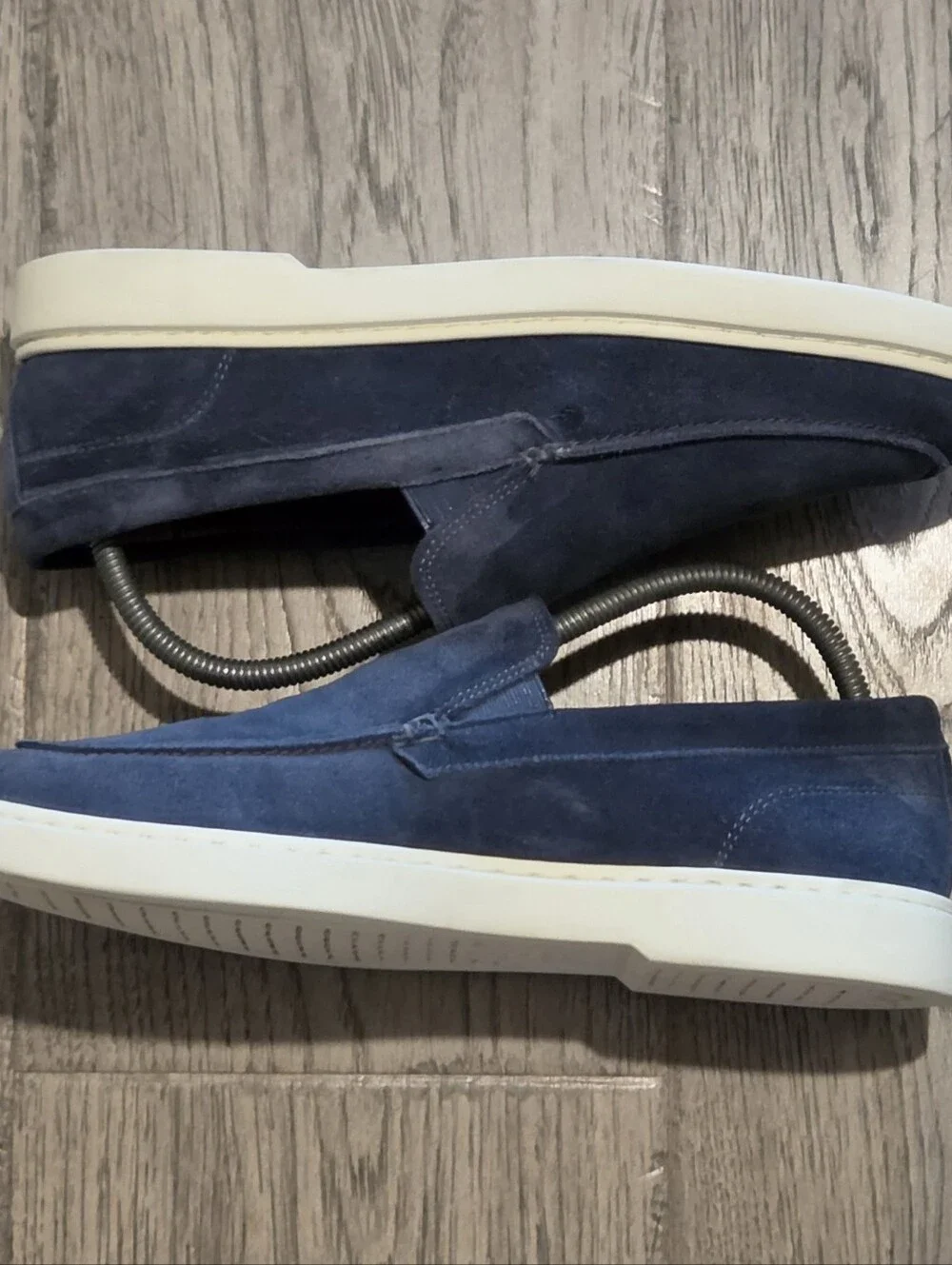 Allen Edmonds Hayes Blue Suede Slip-On Loafers Shoes - Size 8 D